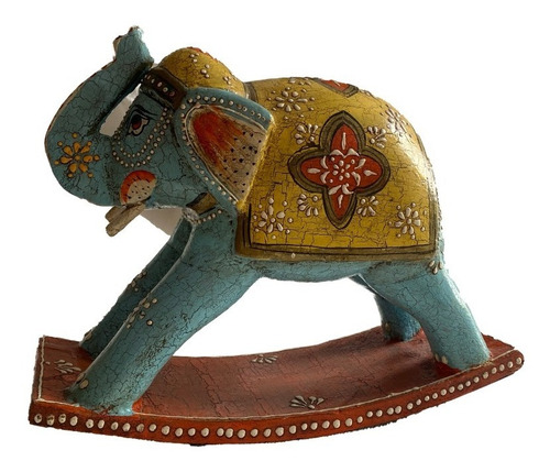 Figura Decorativa De Elefante De Madera