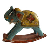 Figura Decorativa De Elefante De Madera