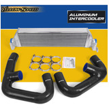 Twin Intercooler + Black Silicone Hose Pipe Kit Fit For  Ccb
