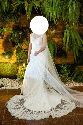 Vestido De Noiva Sereia,renda Francesa, Casamarela Off White