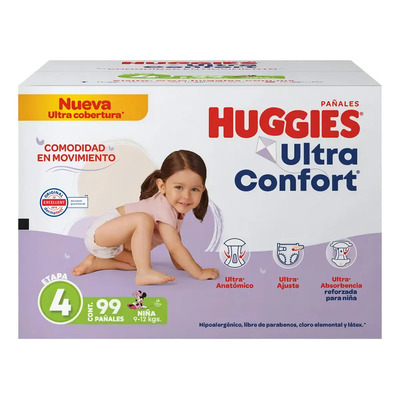 Huggies Etapa 4 Ultra Confort 99 unidades | Envío gratis