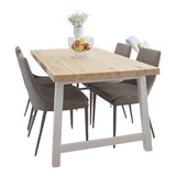 Mesa Comedor Industrial Madera Hierro (120x80)