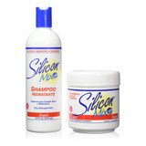 Tratamiento Capilar Mezcla De Silicona Y Champ Combo, 16oz (