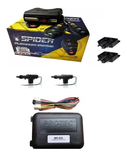 Alarma Spider Sr-2300+ 2 Seguros Electricos +arrancador 