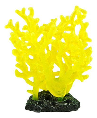 Enfeite Soma Coral Acropora Color Laranja E Amarela