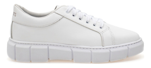 Tenis Masculinos Branco Casual Em Couro Palmilha Gel R.boss