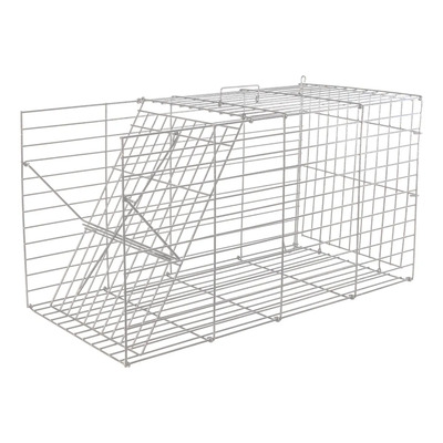Armadilha Gatoeira Porta Automática Para Resgate Gatos Cores Branco | Frete grátis
