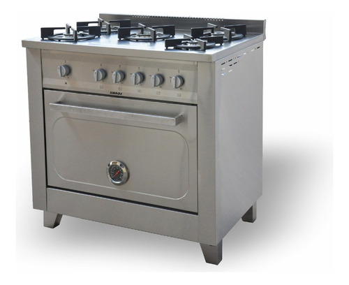 Cocina Llanos Famiglia 90cm Acero Inoxidable 5 Hornallas