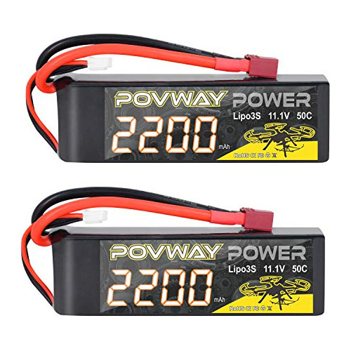Povway 3s 11.1 V 2200mah Lipo Batería 50c Rc Batería Con E