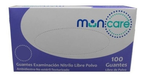 Guantes Nitrilo Libre Polvo Muncare 100 Unidades 