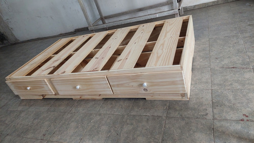 Cama Box En Pino 