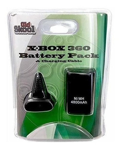 Antiguo Skool Xbox 360 Kit De Juego Y Carga Bateria Y Cable 