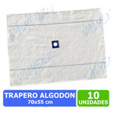 10 Traperos Algodon Premium Con Ojal 70×55 Limpieza Pisos