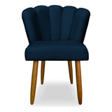 Cadeira Poltrona Pétala Azul Sala De Estar/penteadeira 