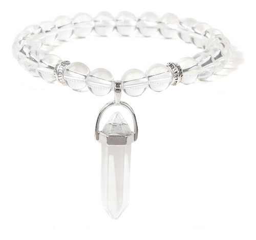 Pulsera Cuarzo Pendulo Cristal Protecciòn Suerte + Estuche