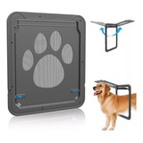 Puerta De Entrada Magnética Para Mascotas Para Perros, Gato Color Negro