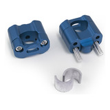 Bases Adaptadores De Manubrio Para Moto Universal Azul