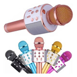 Microfone Karaoke Bluetooth Sem Fio Youtuber Muda Voz Festas Cor Pink