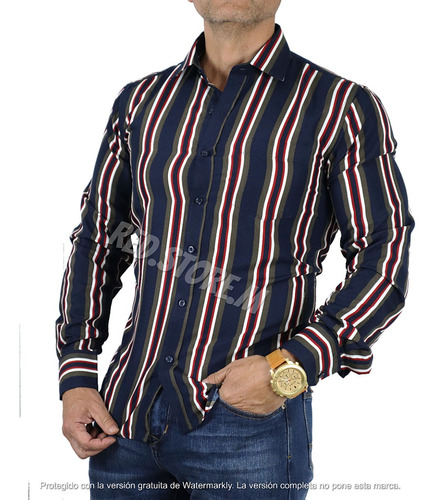 Camisa A Rayas Hombre Modelo 1