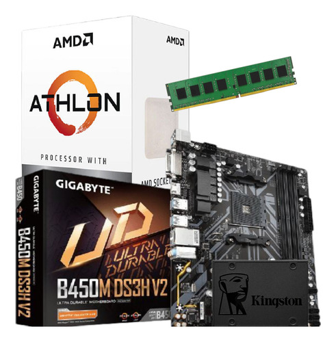 Combo Actualización Pc Amd Athlon 3000g + 8 Gb + Ssd 240