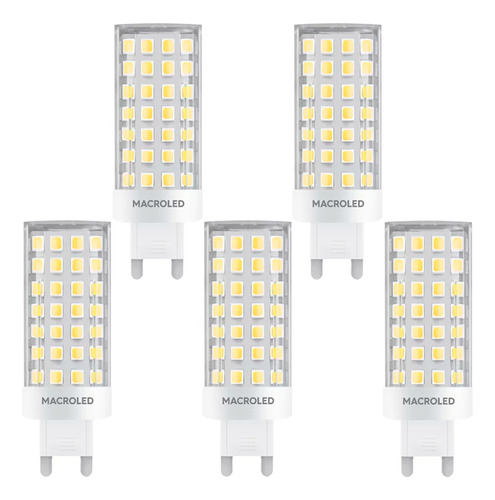 Set X5 Lamparas Led Bipin G9 12w Macroled 220v Frio 6000k