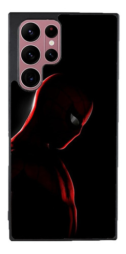 Funda Para Galaxy Spiderman Hombre Araña Fondo Negro Silueta