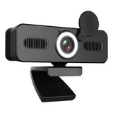 Webcam Hd 1080p Con Micrófono Usb.ángulo Amplio 120°.luz