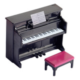 Piano En Miniatura Con Taburete Dollhouse, Instrumento Music
