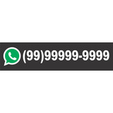2 Adesivos Numero Simbolo Whatsapp Carro Personalizado