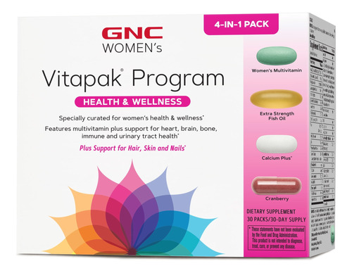 Gnc Mujer Vitapak Program Con 30 Sobres Health & Wellness