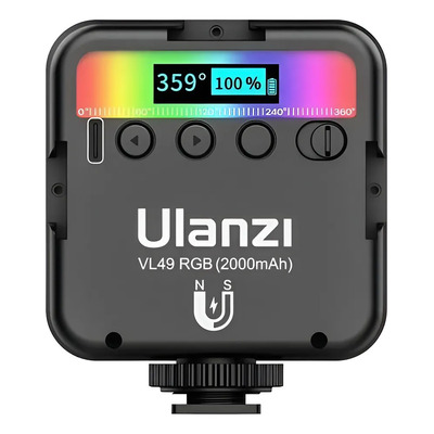 Painel De Luz De Led Ulanzi Vl49 Rgb 360º Forte 2500k-9000k | Parcelamento sem juros