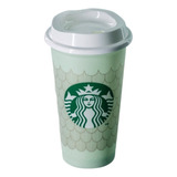 Starbucks Vaso Reusable Escamas De Sirena + Tarjeta 