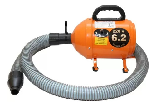 Soprador Pet P/ Banho E Tosa Venezia 6.2 2 Velocidades 1400w Cor Laranja 220v