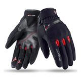 Guantes Moto Seventy Degrees Verano Sd-c16 Negro Rojo