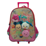 Mochila Tsum Tsum Disney Gato Cheshire Escolar Mickey Donald 