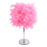 Bwwnby Lampara De Mesa De Plumas, Elegante Estilo Vintage, P