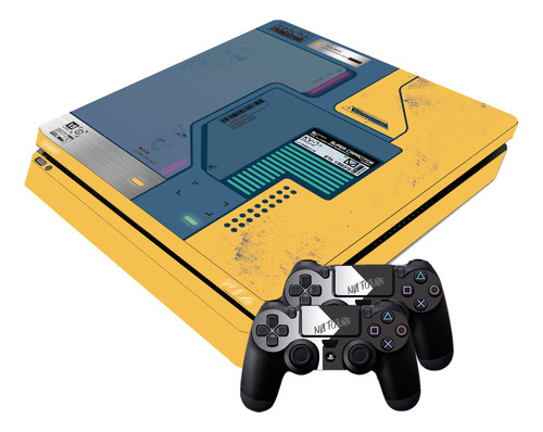 Skin Ps4 Slim Cyberpunk Para Consola Mando Barlights