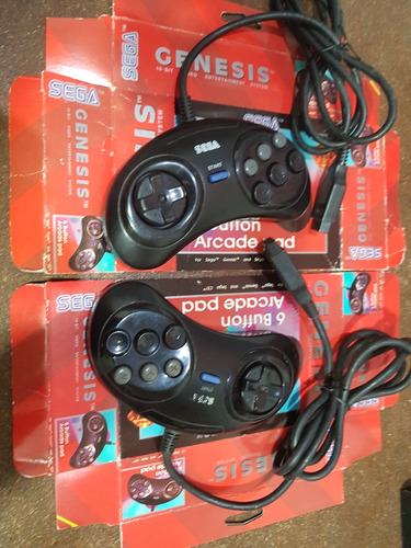 Joysticks Sega 6 Botones Con Caja (precio Por Los Dos)