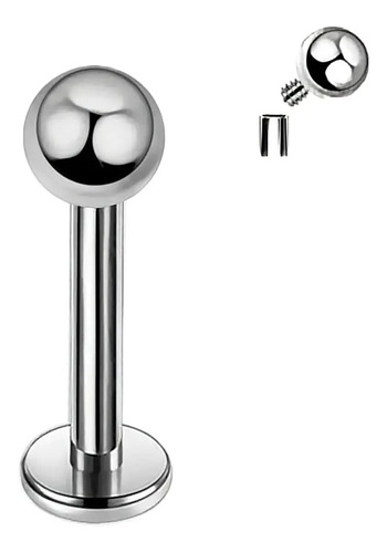 Labret Piercing 16g Titanio Esfera 3mm Paquete De 2 Piezas | Envío gratis