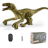 , 2.4g Rc Walking Dinosaur Raptor Para Niños Regalo ,