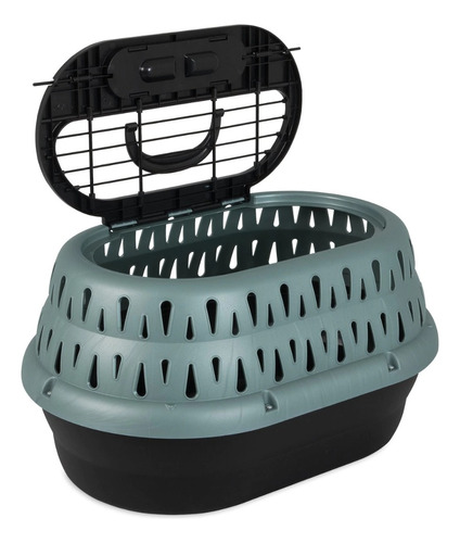 Transportadora Verde Para Gato Con Puerta Superior Petmate