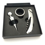 Set 3 Accesorios Para Vino Tapon Anillo Antigoteo Destapador