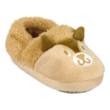 Pantufa Infantil Bebê Menino Marrom Esquilo Pimpolho