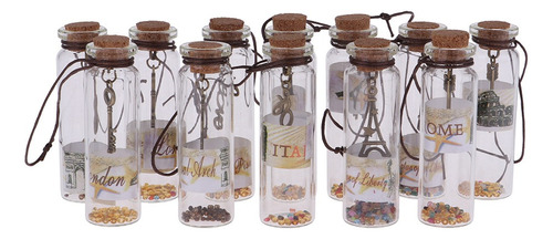 12pcs / Pack Pequeños Frascos De Botellas De Vidrio Vintage