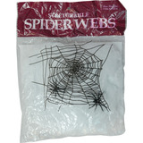 Telaraña Blanca Expandible Paquete 12 Pz Halloween Fiesta