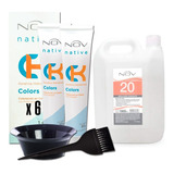 Kit 6 Tintura Nov Native + Oxidante Nov 1900ml + Accesorios