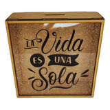 Alcancía De Madera Con Frase Personalizada