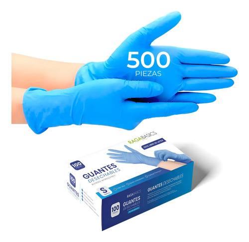 Guantes De Nitrilo Libre De Latex Sin Polvo Azul Negro 500pz | Envío gratis