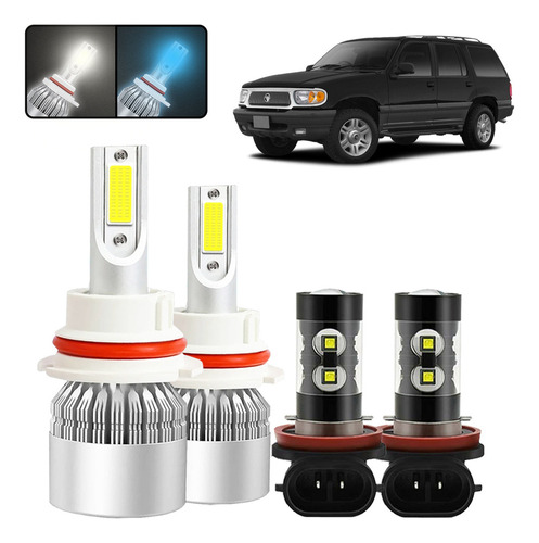 Kit De Focos Led 9007 H11 Para Mercury Mountaineer 1997-1998