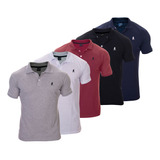 Kit C/5 Camisas Gola Polo Masculina Atacado E Revenda